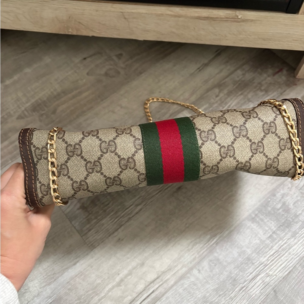 AUTHENTIC GUCCI Crossbody bag purse vintage gg tote clutch gg vintage handbag - Picture 10 of 13